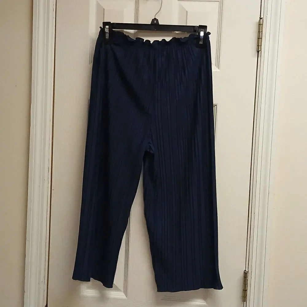 WONDER NATION Girls Dress Slacks And White RUFFLE Blouse (SET) Size XL 14-16